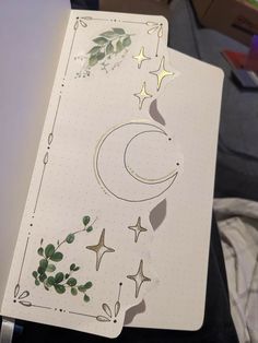 a notebook with some stickers on it