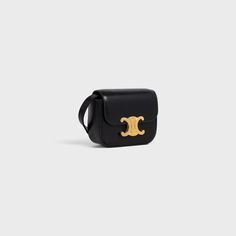 MINI TRIOMPHE in Shiny calfskin - Black | CELINE Celine Tote, Celine Bags, Celine Bag, New Fragrances, Mini Crossbody Bag, Mini Crossbody, Luxury Handbags, Mini Bag, Calf Skin