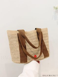 BagForLove - Small Two-Tone Straw Bag: Ideal for Summer Beach Travel and Vacation Product Description Color Beige Strap Type Double Handle Pattern Type Plain Bag Size Small Style Vacation Type Straw Bag Material Paper Size Chart INCH CM Bag Length Bag Width Bag Height Handle Height 11.8 inch 5.5 inch 7.5 inch 5.5 inch Bag Length Bag Width Bag Height Handle Height 30 cm 14 cm 19 cm 14 cm Details Pictures Similar Products h2 { text-align: center; } /* æ¢è¡ */ li{ white-space: normal; word-break: Summer Style Sand-colored Shoulder Bag, Beige Canvas Shoulder Bag For Vacation, Beige Shoulder Canvas Bag For Vacation, Beige Shoulder Bag For Beach Season, Large Capacity Canvas Bucket Bag For Vacation, Trendy Beige Shoulder Bag For Vacation, Large Capacity Canvas Bag For Spring Beach Outings, Vacation Canvas Bag With Adjustable Strap And Double Handle, Vacation Canvas Bag With Adjustable Double Handle