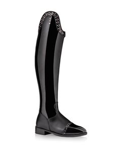 Patent Black Dressage Boots Horses Stuff, Dressage Boots, Equestrian Outfit, Horse Riding Boots, Mahogany Brown, Custom Boots, Tall Riding Boots, Bridles, Tall Leather Boots