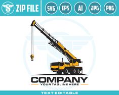 a crane logo with the words company next to it and below it is an image of a