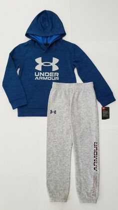 UNDER ARMOUR Boy's 2 Piece Set Size 6 Hoodie Sweatshirt Featuring Big Graphic Logo Design and Kangaroo Pocket with Coordinating Joggers Sweatpants with UA Logo, Front Side Pockets, and Elastic Waistband.  Condition is new with tags. *International Shipping Available For Additional Cost **Everything is processed, packaged, and stored in a smoke free & pet free environment. Multiple orders will automatically be combined for shipping and whenever applicable a refund will be credited back to the acc Joggers Pants, Under Armour Hoodie, Nike Boy, Graphic Logo, Jogger Sweatpants, 2 Piece Set, Jogger Pants, Hoodie Sweatshirt, Kangaroo Pocket