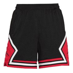 (WMNS) Air Jordan Contrasting Colors Logo Printing Elastic Waistband Straight Shorts Black DD0288-010 (Women's) Jordan Shorts, Red Jordans, Bean Bag Chair Kids, Jordan Outfits, Jordan Red, Bag Chair, Basketball Shorts, Shorts Black, Bean Bag