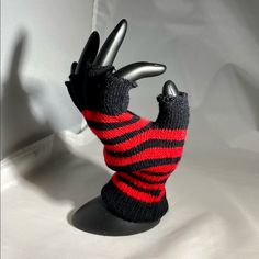 Unisex Fingerless Glove. Stretch. Similar Tripp, Hot Topic. *New In Package Not Tagged* Goth Cosplay, Mitten Gloves, Hot Topic, Fingerless Gloves, Arm Warmers, Lady In Red, Black Red, Gloves, Black And Red