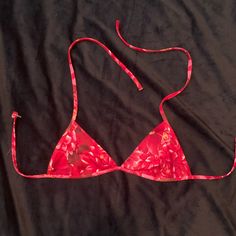 Nwot Shape Fx Triangle Bikini Top. Size 10. Red And Pink Floral. No Padding. Tie Halter And Adjustable Hook Around Trunk. Pink Red, Womens Swim, Pink Floral, Trunk, Outfit Ideas, Cute Outfits, Swimming, Size 10, Floral