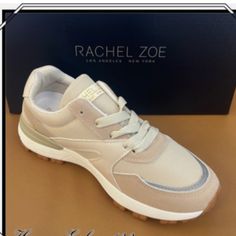 Elevate Your Sneaker Game With These Rachel Zoe Retro Sneakers. In A Fresh Taupe And Tan Colorway, These Athletic Shoes Are Perfect For Any Fashion-Forward Woman. The Sneakers Feature A Man-Made Upper Material And A Comfortable Sneaker Style, Making Them Both Stylish And Practical. With A Size Of 9.5, These Sneakers Are A Great Fit For Any Woman. The Rachel Zoe Retro Sneakers Are Brand New With Tags, Trendy Beige Sneakers For Everyday, Trendy Everyday Beige Sneakers, Trendy Beige Everyday Sneakers, Everyday Neutral Low-top Sneakers, Trendy Beige Sneakers With Perforated Toe Box, Neutral Lace-up Sneakers For Everyday Wear, Everyday Beige Synthetic Sneakers, Everyday Neutral Lace-up Sneakers, Neutral Everyday Lace-up Sneakers