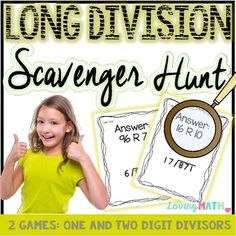 This resource contains long division practice problems and it's designed as a scavenger hunt game allowing students to work cooperatively and to get out of their seats. Includes 1 and 2 digit divisors for easy differentiation. 2 games included.Directions:➟Tape long division sheets (12 of them) to th... Long Division Game, Double Digit Division, Halloween Division, Long Division Games, Long Division Practice, Christmas Math Centers, Halloween Math Centers, Division Practice, Division Games