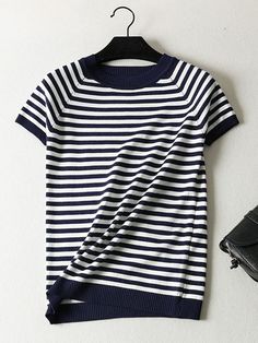 White Black Short Sleeve Striped O-Neck Pullover Sweater Top

SIZE (Unit: CM):One Size

Tops :Bust :75-95 /Length :59 /  Suitable 40-61KG Wear

Washing method: gently wash 





Note:(1 inch = 2.54 cm, 1 cm = 0.39 inch)





note: measurement by hands allow 2-3cm errors which is normal Striped Ribbed Top For Workwear, Ribbed Striped Tops For Workwear, Long Knit Sweater, Basic Blouses, Stripe Outfits, Long Sleeve Knit Sweaters, Basic Long Sleeve, Long Sweaters Cardigan, Long Sleeve Turtleneck