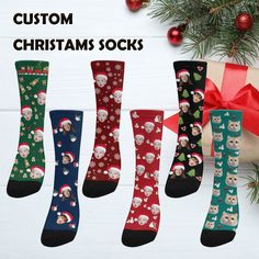 Thank you for taking the time out of your busy schedule to click on our product. So I want to tell you, you've come to the right place. We are committed to providing you with satisfactory products, and our Christmas socks can be customized to any color and face you want. Just send us a photo through Etsy Chat and we will turn it into a precious gift for you. Create personalized gifts for your loved ones, family, and friends. How to Get  Your Customized Socks 1. Select the design you want to cust Novelty Christmas Gift Socks, Novelty Socks For Winter Gift, Novelty Winter Socks For Gift, Novelty Winter Socks As Gift, Novelty Winter Socks For Gifts, Customized Socks, Face Socks, Socks Christmas, Precious Gift