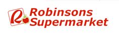 the robinsons supermarket logo is shown here