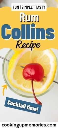 a recipe book with lemons and cherries on the cover for run collins's recipe