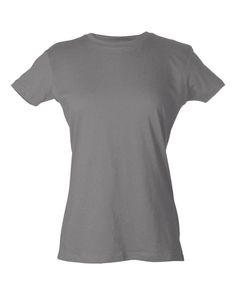 Ladies' Fine Jersey Tee - HEATHER GREY - L | Tultex Women's Fine Jersey Top in Heather Grey Size Large | Cotton Kentucky Sweatshirt, Rose T Shirt, Collared Sweatshirt, Top Shirt Women, Tour Shirt, Jersey Top, Jersey Tee, Women T Shirt, Graphic Tee Shirts