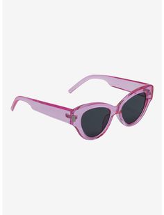 Pink Cat Eye Sunglasses | Hot Topic Colourful Closet, Tall Hoodies, Plus Size Fits, Stylish Sunglasses, Cat Eye Frames, Pink Cat, Socks And Tights, Guitar Strap, Sweaters And Jeans