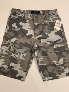 Lucky Brand BoyS CAMO Camouflage Shorts Size 12 NWT.. Condition is "New with tags". Shipped with Standard Shipping. Camouflage Cotton Cargo Shorts With Side Pockets, Camouflage Military Cotton Shorts, Military Camouflage Cotton Shorts, Military Style Camouflage Cotton Cargo Shorts, Camouflage Cotton Shorts For Outdoor, Camouflage Shorts With Pockets For Spring, Camouflage Military Cargo Shorts For Summer, Spring Camouflage Shorts With Pockets, Casual Camouflage Cotton Cargo Shorts