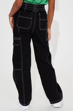 Available In Black. Cargo Pants Colorblock Stitching Utility Pockets Match With Mommy "With The Business Cargo Pant 30" 97% Cotton 3% Spandex Imported | Mini With The Business Cargo Pant in Black size 6 by Fashion Nova Black Cargo Pants, Utility Pockets, Black Cargo, Cargo Pant, Kids Pants, Pants Jeans, Cargo Pants, Black Pants, Black Fashion