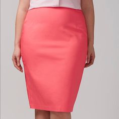 Never Worn And Never Left My Closet! Modern Pencil Skirt In A Light Weight Coral With Unlimited Potential! Hidden Back Zipper With Hook & Eye Closure. Vented Back. Super-Refined Double-Weave Stretch, Designed For Everyday Versatility. Length Is 28”. Office Pencil Skirt In Pink, Pink Pencil Skirt For Office, Pink Stretch Skirt For Workwear, Pink Lined Skirt For Office, Pink Pencil Skirt For Workwear, Pink Stretch Skirt For Work, Pink Skirt For Office Wear, Pink Pencil Skirt For Work, Pink Office Skirt