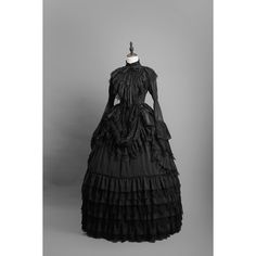 An item that will make you look like a mysterious queen from the medieval era. A jumper skirt richly decorated with black lace embroidery, a petticoat with an elegant silhouette, and an embroidered gothic blouse captivated by its delicate decoration. Fascinated by the dramatic and dark atmosphere. 
 
 
 Item 
 
 Jumper skirt 
 
 
 
 Petticoat 
 
 
 
 Blouse 
 
 
 
 
 Size 
 
 Jumper skirt 
 
 S size 
 
 Length: 110cm 
 Bust: 84cm 
 Waist: 66cm (*6cm elasticity adjustment possible) 
 
 M size Black Victorian Dress With Long Sleeves For Halloween, Black Long Sleeve Victorian-inspired Dress, Gothic Victorian Ball Gown Dress For Party, Gothic Victorian Ball Gown For Party, Halloween Victorian Dress With Ruffles, Black Gothic Medieval Dress For Costume Party, Black Long Sleeve Victorian Costume Dress, Gothic Black Victorian Dress For Halloween, Black Overbust Victorian Dress For Halloween