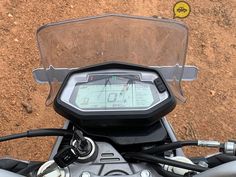 a close up view of the handlebars on a motorcyclist's motorcycle