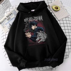 Anime Jujutsu Kaisen Gojo Satoru Printed Hooded Hoodie Loose Sweatshirt Unisex About item 100% New Condition and High Quality It is Asian size, it is smaller than US /AU/ EU size(1cm=0.39inch) According to manual measurement, there maybe 1-2 cm difference, We appreciate your understanding ! If you cannot make sure the size, Please tell us your measurements such weight and height,we will help you choose a suitable size. The real color of the item may be slightly different from the pictures shown on website caused by many factors such as brightness of your monitor and light brightness. Shipping Shipping costs are calculated by EBAY based on the weight of the item. All items will be shipped, unless requested otherwise.  Your total shipping charges will be automatically calculated during check Graffiti Clothing, Hoodies Aesthetic, Anime Streetwear, Anime Jujutsu Kaisen, Megumi Fushiguro, Yuji Itadori, Anime Inspired Outfits, Cartoon Sweatshirts, Hoodie Material