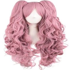 Category:Synthetic Wig; Gender:Women's; Wig Type:Natural Wigs,Cosplay Wig; Occasion:Daily Wear,Party / Evening,Vacation,Party,Birthday; Age Group:Adults; Color Shade:Dark Brown,Gray,Purple,Brown,Green,Pink,Blonde,Blue,Black; Hair Material:Synthetic Hair; Cap Construction:Machine Made; Texture:Curly; Length:Long; Features:Soft,Cosplay,Easy to Carry,Fashion,Comfortable; Heat Resistant:Yes; Listing Date:08/21/2023; Cap Circumference:; Front to Back:; Nape of Neck:; Side to Side Across Forehead:; Side to Side Over Top:; Temple to Temple Across Back:; Hairstyle:With 2 Ponytails; Can Be Permed:No; Theme:Party 2 Ponytails, Blue Black Hair, Pink Clothing, Curly Ponytail, Clip In Ponytail, Natural Wigs, Nape Of Neck, Wigs Online, Kids Halloween