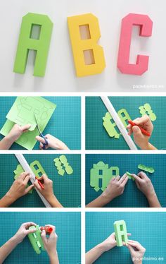 how to make letters out of construction paper - step by step instructions for kids and adults