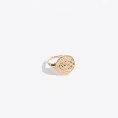 Whether you wear it as an expression of self-love or a celebration of love, the Rose Coin is the universal symbol for strength and courage. Wear it as a daily reminder to always buy the damn roses 🌹 Details: ☞ 17mm in diameter face ☞ Available in 14k gold or sterling silver ✨ ☞ Tapered band ☞ Designed & made in Vancouver Symbolic Rose Gold Promise Rings, Symbolic Rose Gold Promise Jewelry, Symbol For Strength, Die Rose, Symbols Of Strength, Signet Rings, The Rose, Daily Reminder, Signet Ring