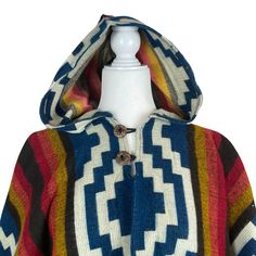 Discover the perfect blend of style and coziness with our women's and men's hooded alpaca poncho. Made from luxurious alpaca wool, this versatile garment is designed to keep you warm and fashionable. Shop now and elevate your winter wardrobe with our premium hooded alpaca poncho.- Very soft and warm- Large and long perfect for the coldest wintertime- Lightweight cape- Comfortable shawl- With fringes and geometric patterns - Made of alpaca wool and acrylicMeasurements: Length from shoulder to bot Poncho Hoodie, Mens Poncho, Alpaca Poncho, Wool Poncho, Hooded Poncho, Blue Yellow Red, Mens Hooded, Alpaca Wool, Winter Time