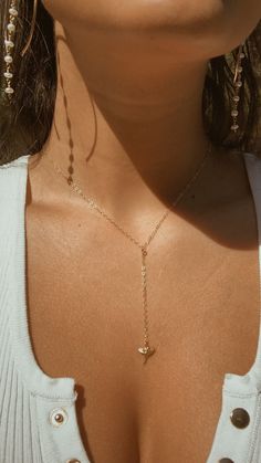 This 14k gold filled 14”-17” in. adjustable chain features a 2” drop down into a vermeil plated gold shark tooth charm. Not recommended for extended water wear as charm is vermeil. Tooth Charm, Shark Tooth, Shark Teeth, Gold Filled, Plating, Chain, Water, Gold