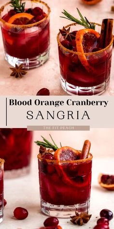 Spiced Sangria, Cranberry Sangria, Homemade Sangria, Sangria Ingredients, Orange Cranberry, Festive Drinks, Fancy Drinks, Fall Flavors, Mixed Drinks Recipes