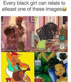 Growing Up Black Memes, Natural Hair Memes, Black People Memes, Black Memes, Black Jokes, Curly Hair Problems, Funny Black People, Relatable Post Funny, Instagram Funny