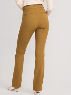 Online exclusive! The Pixie pants you love, now in a more fabulous fit & fabric ✨ Double hook-and-bar closures and zip fly.  Diagonal on-seam pockets at front; decorative welt faux-pockets at back.  Clever Secret-Smooth front pockets hold you in fo Chic Mid-rise Bottoms With Button Zip Fly, Stretch Bottoms With Belt Loops For Office, Stretch Bottoms With Belt Loops For Fall, Office Bottoms With Stretch And Belt Loops, Non-stretch Office Bottoms With Belt Loops, Stretch Bottoms With Belt Loops, Stretch Bottoms With Button Closure For Work, Versatile Stretch Bottoms With Belt Loops, Stretch High-waisted Dress Pants With Belt Loops