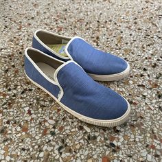 New Toms Blue Slip- Ons Size 9 New Tags Attached Blue Womens Toms, Toms Shoes, Slip On, Sneakers, Blue, Women Shopping