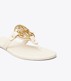 Miller Soft Metal Logo Sandal: Women's Designer Sandals | Tory Burch Soft Sandals, Miller Sandal, Crochet Cover Up, Tory Burch Miller, Tory Burch Miller Sandal, Footwear Design Women, Designer Sandals, Metal Logo, Metallic Logo