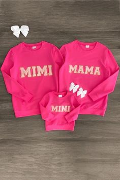 New Arrivals - Limited Supply– Sparkle In Pink Mimi Life, Flannel Skirt, Patch Ideas, Patch Top, Sparkle In Pink, Mommy Outfits, Top Reads, Chenille Patch, Diy Sweatshirt