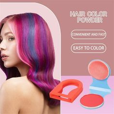 Disposable Hair Dye Powder Temporary Hair Chalk Disposable Hair Dye Powder Water Soluble Hair Dye Powder Eight Colors Suitable For Travel Parties Cosplay DIY Features: Sliding Highlight Hair Dyeing PowderOur temporary hair powder comes in 8 bright and different colors, including orange, , red, yellow, blue, green, cyan, purple. Can be mixed or used alone according to your preference. Also available in a variety of popular shades. Suitable for all hair colors. Can be a perfect at-home hair colori Festival Hair Diy, Highlight Hair Dye, Washable Hair Color, Temporary Hair Dye, Y2k Hair, At Home Hair Color, Makeup Supplies, Hair Powder, Hair Chalk