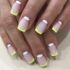 Nail Art Nude, Square Nail Designs, Short Square Nails, White Nail, Trendy Nail Design, Neon Nails, Dream Nails, Minimalist Nails, French Tip Nails