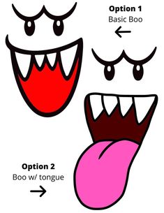 an open mouth with two different types of teeth and the words option 1 to choose which one