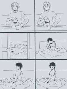 the storyboard shows an image of a person laying in bed