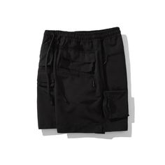 Shadow Cargo Shorts - h0neybear Techwear Cargo Pants With Built-in Shorts For Streetwear, Black Casual Cargo Pants With Built-in Shorts, Black Practical Cargo Pants With Multiple Pockets, Black Cargo Pants With Built-in Shorts For Outdoor, Black Cargo Pants With Multiple Pockets, Outdoor Black Cargo Pants With Built-in Shorts, Techwear Cargo Shorts For Outdoor, Short Nylon Cargo Pants For Summer, Practical Black Bottoms With Multiple Pockets