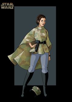 Princess Leia Organa Solo: (born Leia Amidala Skywalker) Was, at various stages of her life, a politician, revolutionary, and Jedi Knightof the New Jedi Order. The daughter of Jedi Knight Anakin Skywalker and Senator Padmé Amidala of Naboo, Leia was the younger twin sister of Luke Skywalker, and, shortly after her birth, she became the adopted daughter of Bail Organa and Queen Breha of Alderaan, making her a Princess of Alderaan. Leia Endor, Princess Leia Hair, Brown Braids, Princess Leia Costume, Jedi Outfit, Leia Costume, Camo Fabric, Leia Star Wars, Star Wars Princess Leia