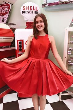 Red Short Homecoming Dresses, Simple Homecoming Dresses, Dancing Dress, Dresses A Line, Short Homecoming Dresses, Dress Open Back, Make Your Own Dress, Wedding Dresses For Girls, Short Homecoming Dress