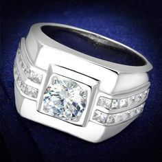 Backordered: Requires 4-7 day shipping lead timeCategory: RingMaterial: 925 Sterling SilverFinish: RhodiumCenter Stone Type: AAA Grade CZCenter Stone Name: Center Stone Color: ClearWeight (approx): 12.23 (g) Cheap Gold Rings, Pinky Rings For Women, Clear Jewelry, Silver Rings Simple, Trendy Fashion Jewelry, Skull Fashion, Silver Wedding Rings, Wedding Rings Vintage, Bridal Jewelry Sets