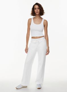 Relaxed Wide-leg Sweatpants For Everyday, Everyday Wide Leg Athleisure Joggers, Sporty Wide Leg Sweatpants, Comfy Wide Leg Sweatpants For Spring, Comfy Wide-leg Spring Sweatpants, Sporty Wide Leg Sweatpants For Everyday, Casual Wide-leg Sweatpants For Relaxation, Comfy Wide Leg Sweatpants For Relaxation, Comfy Sweatpants With Ribbed Waistband For Relaxation