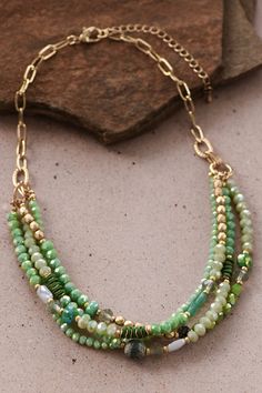 Czech Bead Necklace, Boho Jewelry Necklaces, Green Necklace Beads, Mixed Bead Necklace, Boho Jewelry Bracelet, Mixed Beads Necklace, Hope Diamond, Boho Jewellery Necklaces, Boho Jewelry Diy