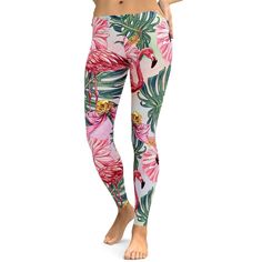 Did you know that flamingos are pink because they eat shrimp? We've created these unique Flamingo Leggings to get your summer wardrobe ready with a touch of tropical vibe. Soft, stretchy and super comfortable to wear. Stretch Leggings For Beach In Summer, Casual Stretch Leggings For Beach, Summer Stretch Bottoms With Tropical Print, Playful Stretch Bottoms For Vacation, Fun Stretch Bottoms For Vacation, Summer Tropical Stretch Bottoms, Pink Stretch Bottoms For Beach Season, Tropical Style Stretch Bottoms For Summer, Trendy Pink Spring Leggings