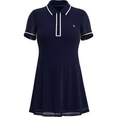 Veronica Short Sleeve Golf Dress (Black Iris)