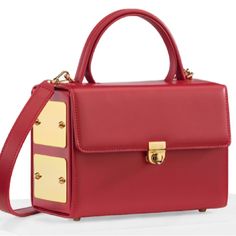 Calf Leather Bag With Clasp Closure In The Front Red Leather Lining Leather Handle Adjustable And Detachable Leather Shoulder Strap Golden Hardware Two Inside Pockets, Including One With Closure Dimensions 20 11 15 Cm Light Mark On Front Designer Red Flap Bag For Shopping, Luxury Red Shoulder Bag With Detachable Handle, Designer Red Flap Bag For Everyday Use, Red Crossbody Flap Bag For Formal Occasions, Luxury Red Flap Bag, Luxury Red Flap Bag For Evening, Red Formal Clutch Flap Bag, Red Flap Bag With Removable Pouch And Top Handle, Luxury Red Flap Bag With Removable Pouch