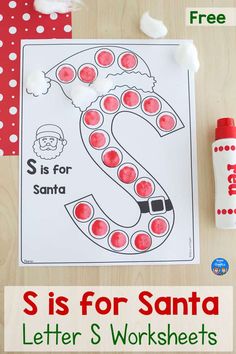 santa letter s worksheets for preschool and homeschool with free printables