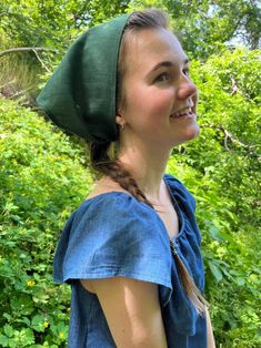 Linen Headscarf Goblincore Hair Accessories Summer - Etsy Ukraine