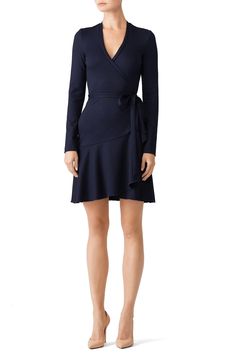 Rent Navy Wrap Dress by Nicole Miller for $55 only at Rent the Runway. Navy Wrap Dress, Rent The Runway, Nicole Miller, Style Guides, Wrap Dress, Dresses For Work, Fashion Outfits, My Style, Navy